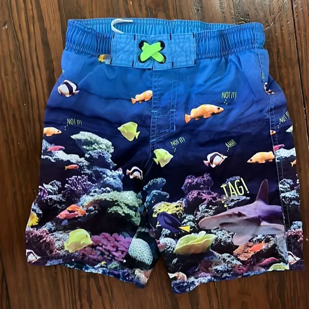 COPY - Boys size S swim trunks. Cat and Jack and Despicable Me.